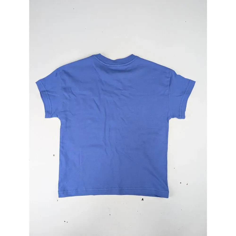 Nike Girls XS Loose Fit Essential Logo Tee - Comet Blue